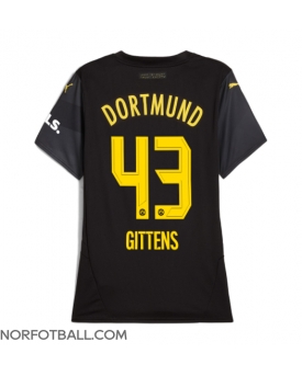 Billige Fotballdrakt Borussia Dortmund Jamie Bynoe-Gittens #43 Replika Bortedrakt Dame 2024-25 Kortermet